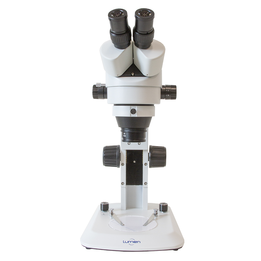 Microscópio Estereoscópico Binocular Zoom 180X LM360BZ visão frontal