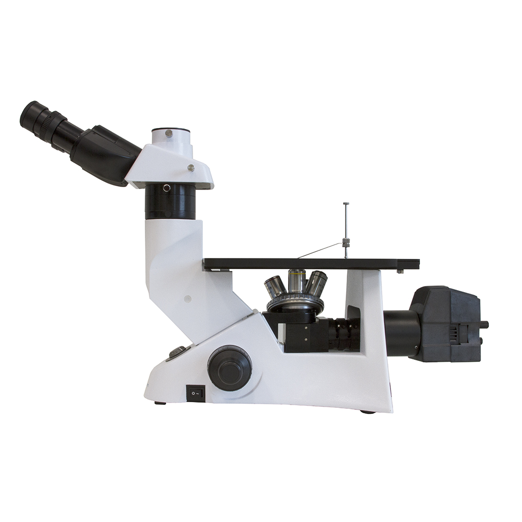 Microscópio Metalográfico Trinocular LM1400 lateral